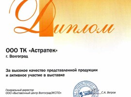 Диплом «СтройЭКСПО» 2010