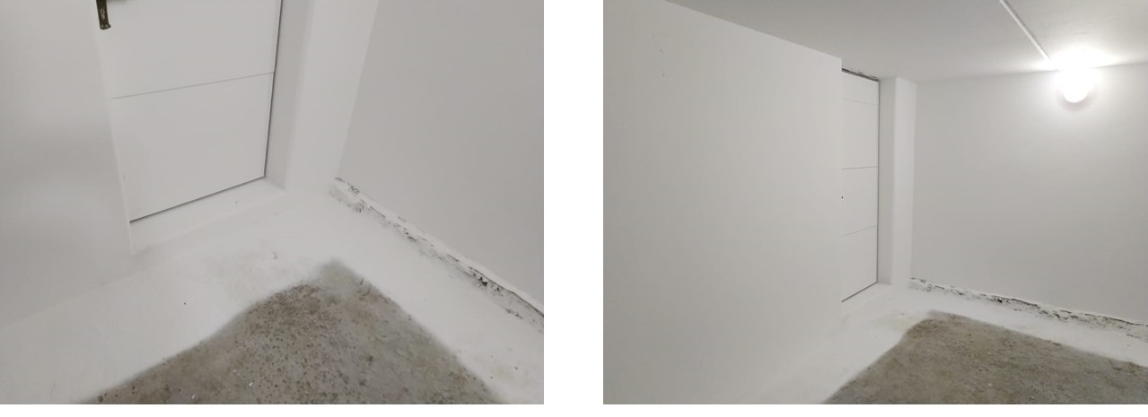 Покраска стен подвального помещения в частном доме
